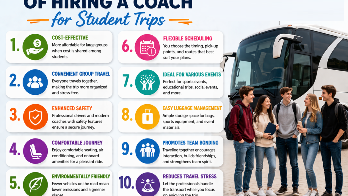 Top 10 Benefits of Hiring a Coach for Student Trips